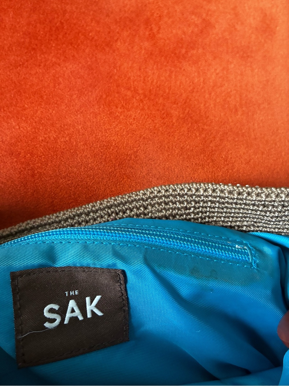 The Sak Tan Woven Shoulder Bag with Multicolor Braided Strap - Picture 3 of 7